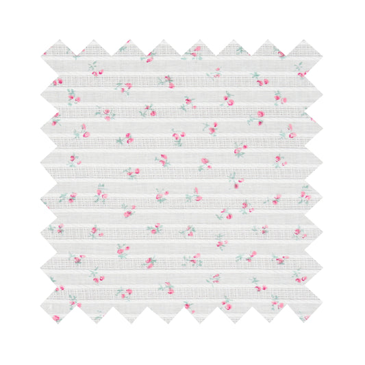 Fabric "Rosey Garden Stripes" Pink - By the Yard