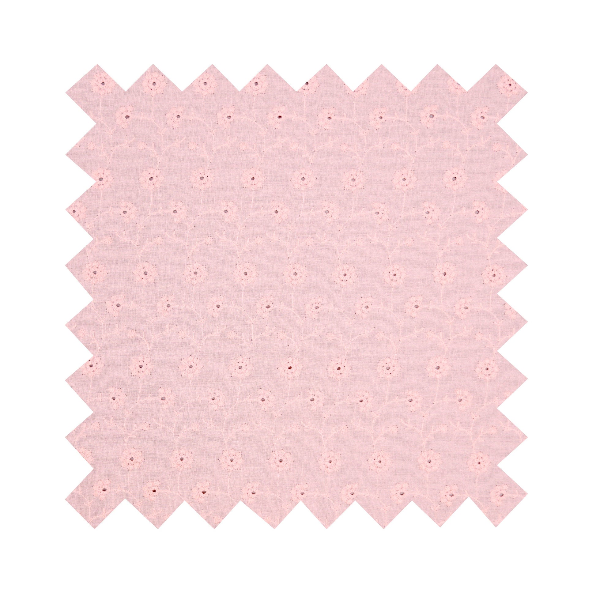 Fabric "Daisy Chain" Pink Eyelet - By the Yard