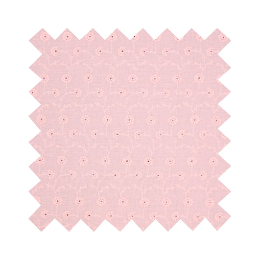 Fabric "Daisy Chain" Pink Eyelet - By the Yard