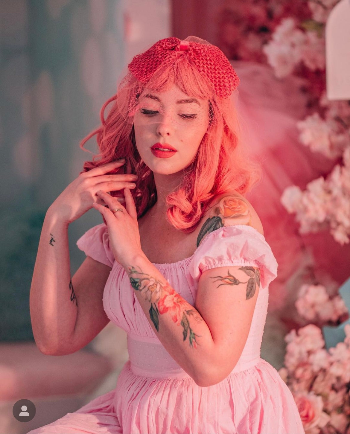 MTO - Loretta Dress "Dotted Swiss" Pale Pink