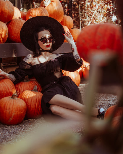 MTO - Sydney Dress in Midnight Black Linen