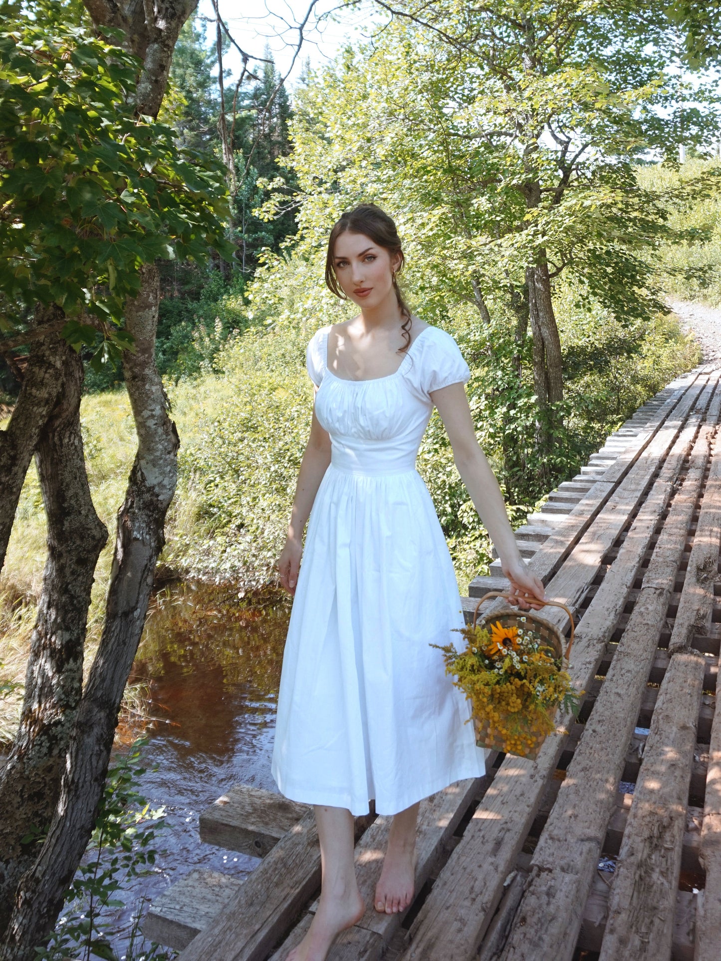 RTS - Loretta Dress in White Cotton
