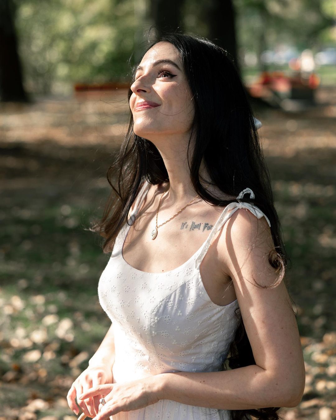 MTO - Birdie Dress "Forget Me Not" White Eyelet