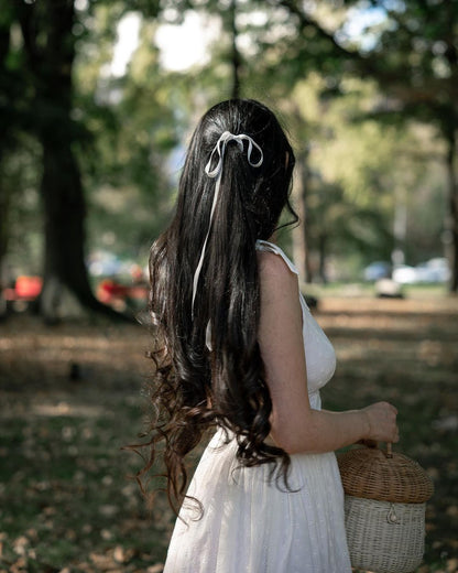 MTO - Birdie Dress "Forget Me Not" White Eyelet