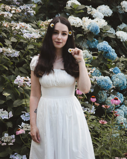 RTS - Loretta Dress in White Cotton